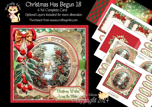 Christmas Has Begun 18 6x6 Simply Cards 