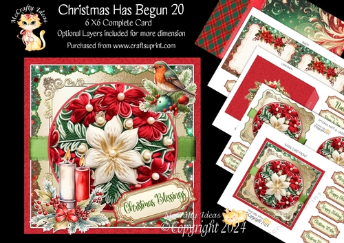 Christmas Has Begun 20 6x6 Simply Cards 