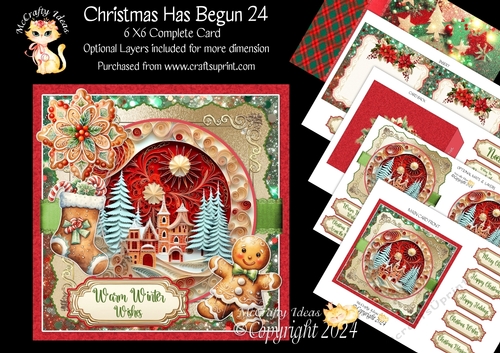 Christmas Has Begun 24 6x6 Simply Cards 