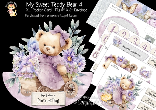 My Sweet Teddy Bear 4  XL Rocker Card 