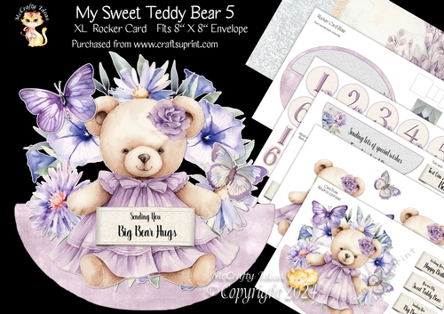 My Sweet Teddy Bear 5  XL Rocker Card 