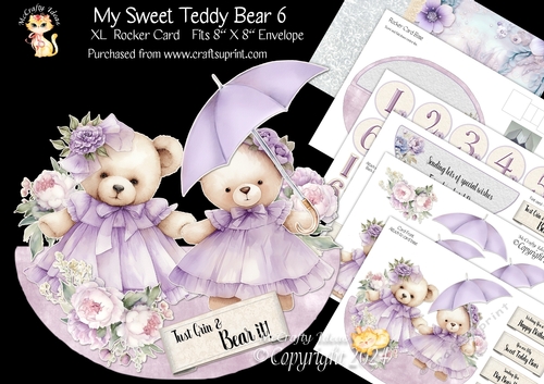 My Sweet Teddy Bear 6  XL Rocker Card 