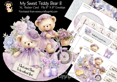 My Sweet Teddy Bear 8  XL Rocker Card 