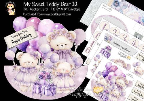 My Sweet Teddy Bear 10  XL Rocker Card 
