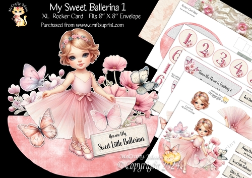 My Sweet Ballerina 1 XL Rocker Card 