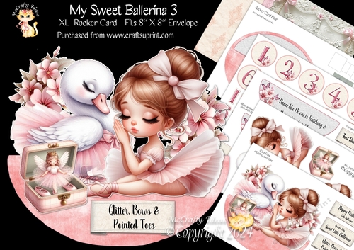 My Sweet Ballerina 3 XL Rocker Card 