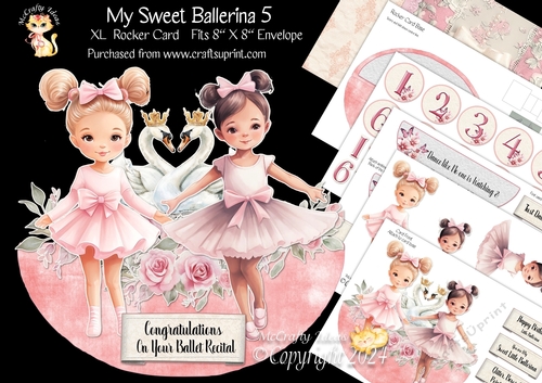 My Sweet Ballerina 5 XL Rocker Card 