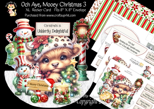 Och Aye Mooey Christmas 3 XL Rocker Card 