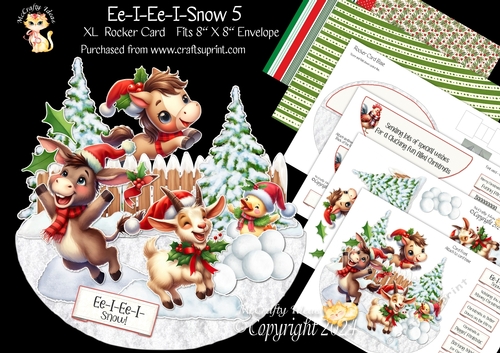 Ee-I-Ee-I-Snow 5 XL Rocker Card 