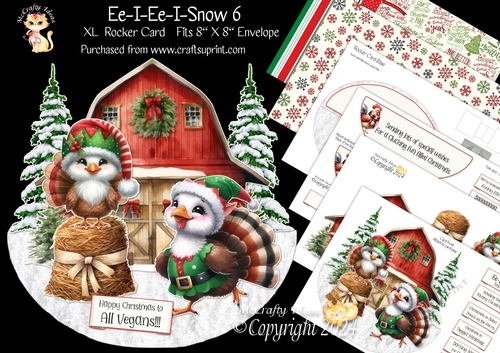 Ee-I-Ee-I-Snow 6 XL Rocker Card 