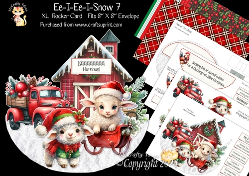 Ee-I-Ee-I-Snow 7 XL Rocker Card 