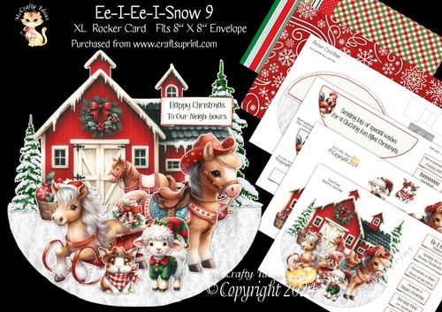 Ee-I-Ee-I-Snow 9 XL Rocker Card 
