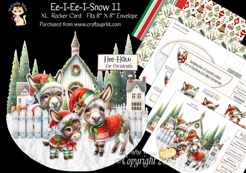 Ee-I-Ee-I-Snow 11 XL Rocker Card 