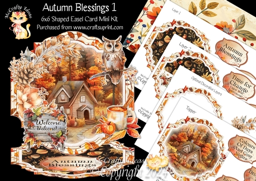 Autumn Blessings 1 Shaped Easel