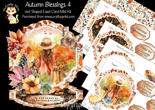 Autumn Blessings 4 Shaped Easel