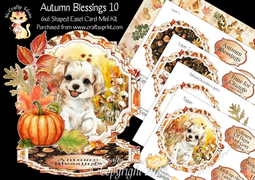 Autumn Blessings 10 Shaped Easel