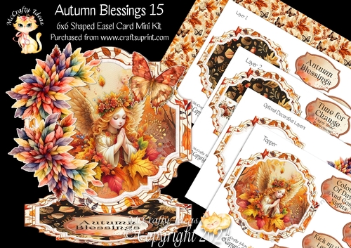Autumn Blessings 15 Shaped Easel