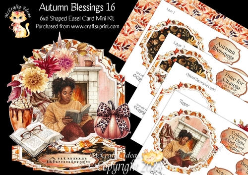 Autumn Blessings 16 Shaped Easel