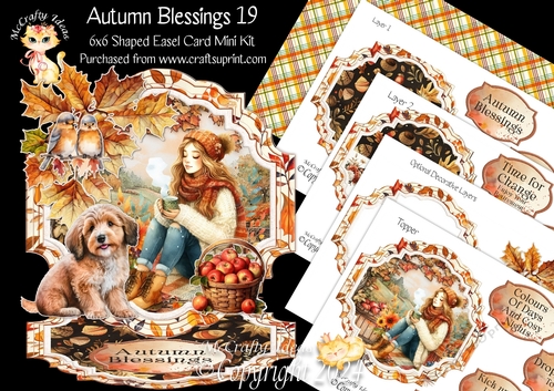 Autumn Blessings 19 Shaped Easel