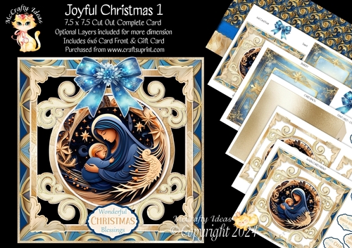 Joyful Christmas 1 Cut-Out Card Mini Kit