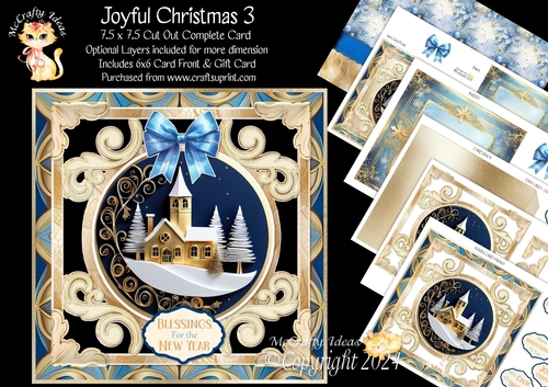 Joyful Christmas 3 Cut-Out Card Mini Kit
