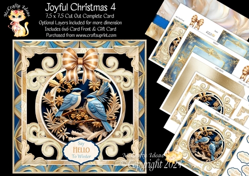 Joyful Christmas 4 Cut-Out Card Mini Kit