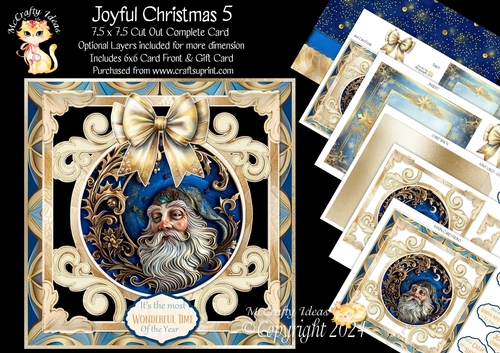 Joyful Christmas 5 Cut-Out Card Mini Kit