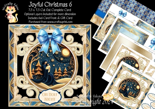 Joyful Christmas 6 Cut-Out Card Mini Kit