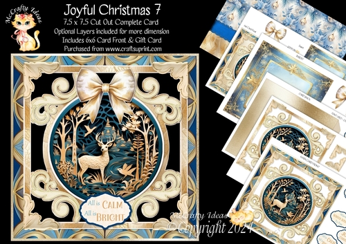 Joyful Christmas 7 Cut-Out Card Mini Kit