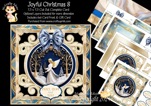 Joyful Christmas 8 Cut-Out Card Mini Kit