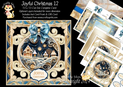 Joyful Christmas 12 Cut-Out Card Mini Kit