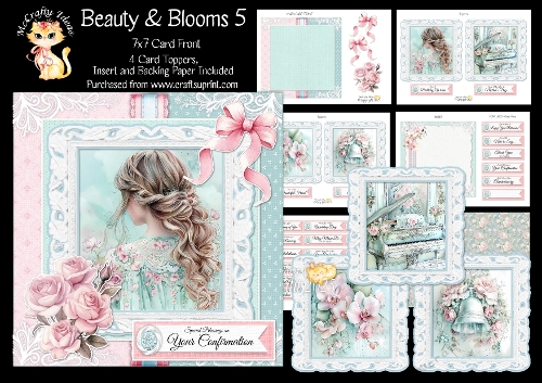 Beauty & blooms 5 7x7