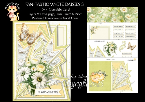 Fan-tastic White Daisies 3 5x7