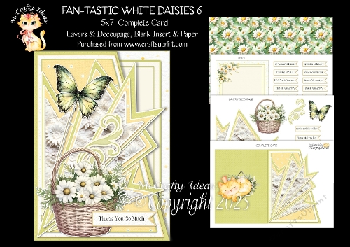 Fan-tastic White Daisies 6 5x7