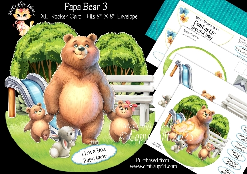 Papa Bear 3 Rocker Card Mini Kit