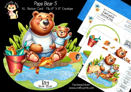 Papa Bear 5 Rocker Card Mini Kit