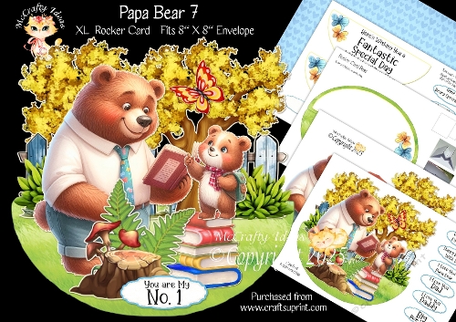 Papa Bear 7 Rocker Card Mini Kit