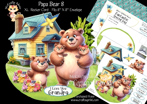 Papa Bear 8 Rocker Card Mini Kit