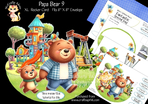 cup1377986_905 - Papa Bear 9 Rocker Card Mini Kit