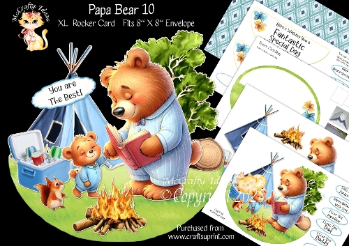 cup1377987_905 - Papa Bear 10 Rocker Card Mini Kit