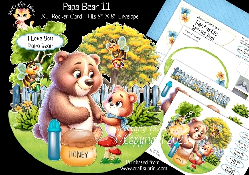 cup1377988_905 - Papa Bear 11 Rocker Card Mini Kit