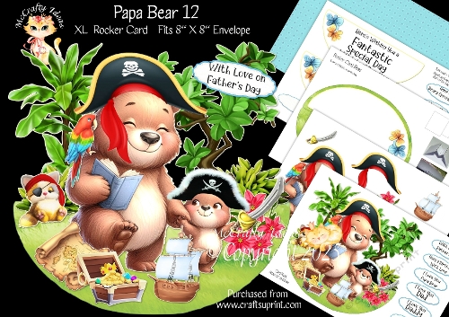 cup1377989_905 - Papa Bear 12 Rocker Card Mini Kit