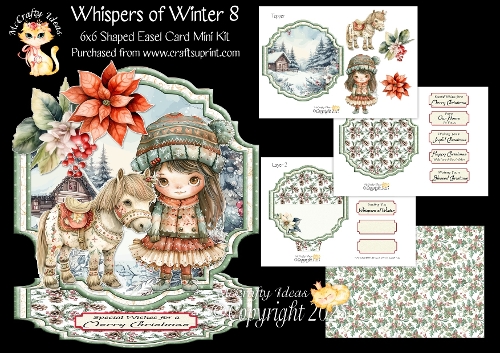 Whispers of Winter 8 Shaped Easel