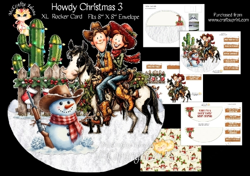 Howdy Christmas 3 Rocker Mini Kit