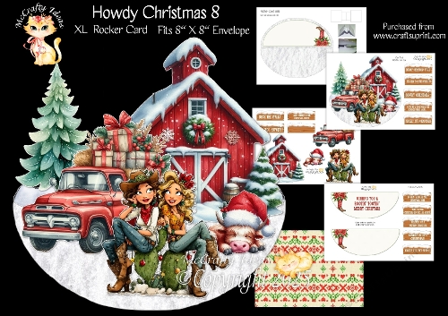 Howdy Christmas 8 Rocker Mini Kit