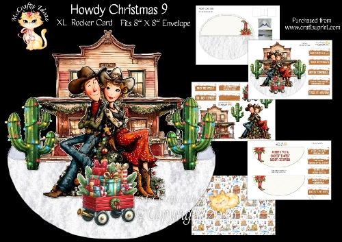 Howdy Christmas 9 Rocker Mini Kit