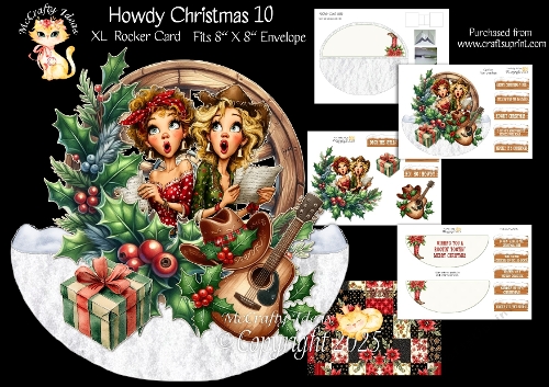Howdy Christmas 10 Rocker Mini Kit