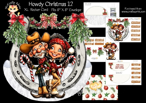 Howdy Christmas 12 Rocker Mini Kit