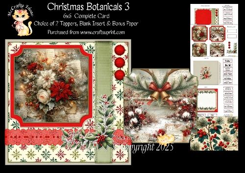 Christmas Botanicals 3 6x6