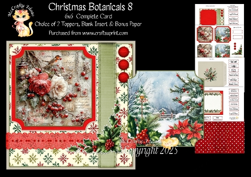 Christmas Botanicals 8 6x6